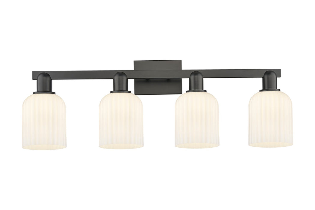 Innovations 716-4W-BK-G559-5GWH Four Light Bath Vanity, Matte Black