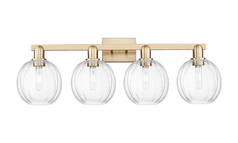 Innovations 716-4W-CB-G458-7CL Four Light Bath Vanity, Champagne Bronze