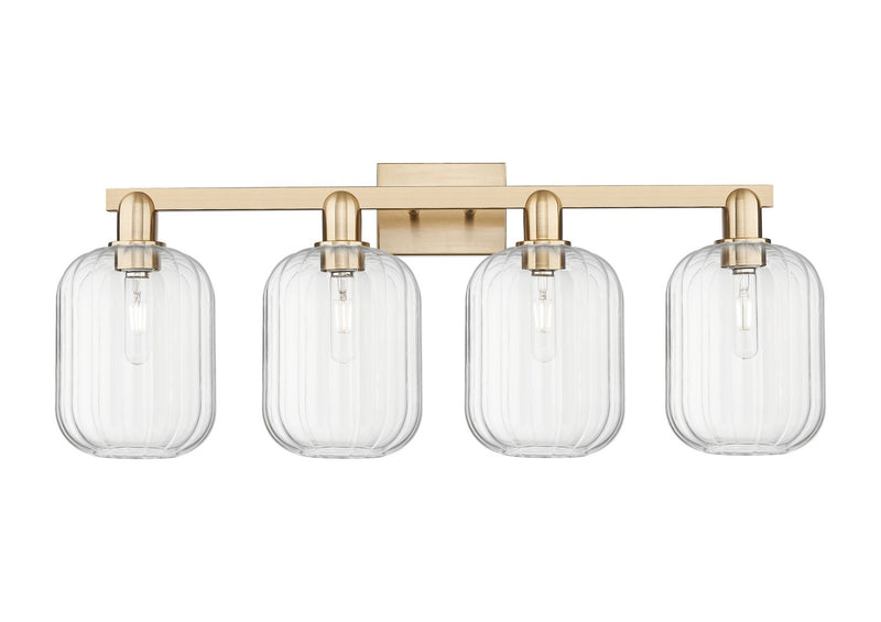 Innovations 716-4W-CB-G460-7CL Four Light Bath Vanity, Champagne Bronze