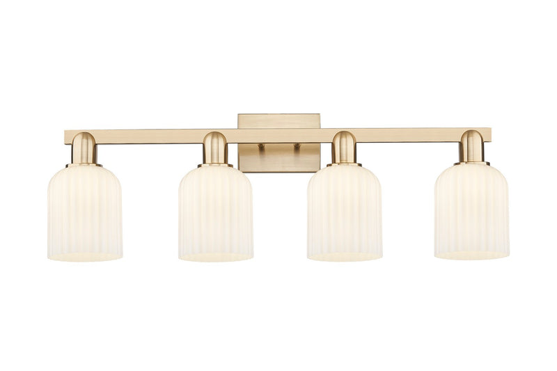 Innovations 716-4W-CB-G559-5GWH Four Light Bath Vanity, Champagne Bronze