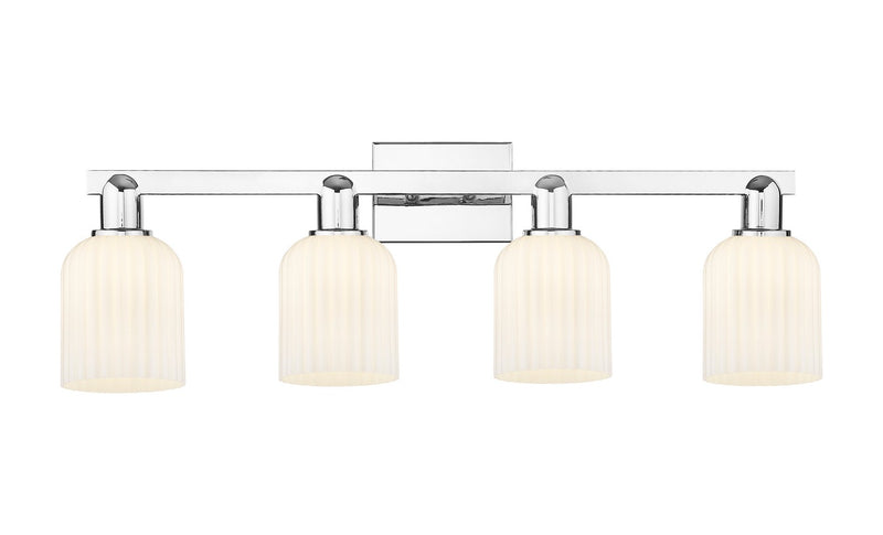 Innovations 716-4W-PC-G559-5GWH Four Light Bath Vanity, Polished Chrome