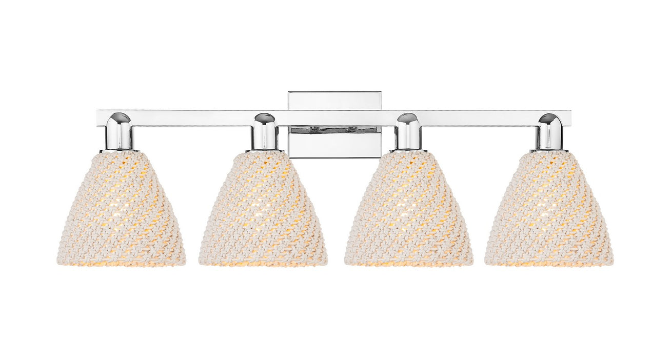 Innovations 716-4W-PC-NBD-75-NAT Four Light Bath Vanity, Polished Chrome