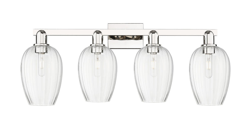 Innovations 716-4W-PN-G457-6CL Four Light Bath Vanity, Polished Nickel