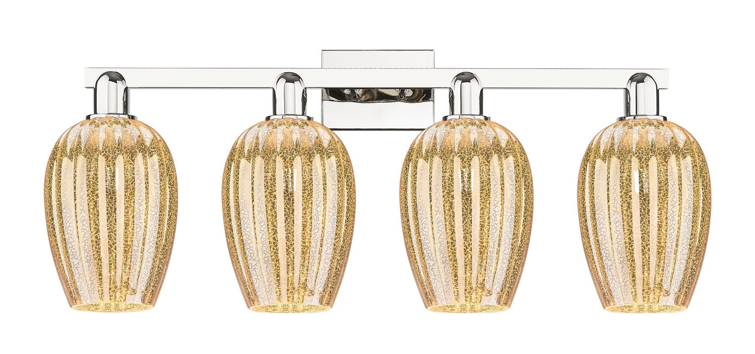 Innovations 716-4W-PN-G457-6ME Four Light Bath Vanity, Polished Nickel