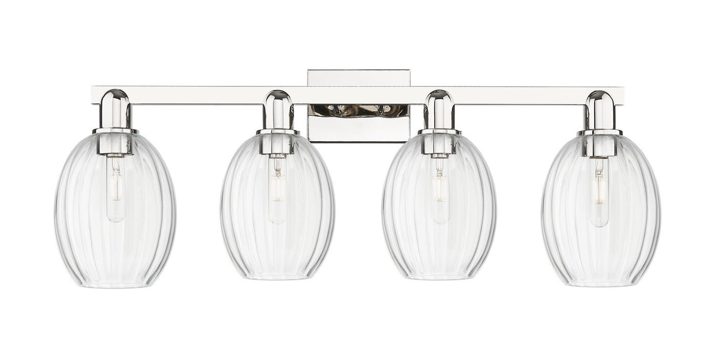 Innovations 716-4W-PN-G459-6CL Four Light Bath Vanity, Polished Nickel
