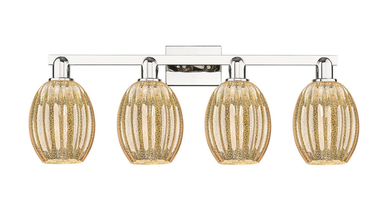 Innovations 716-4W-PN-G459-6ME Four Light Bath Vanity, Polished Nickel