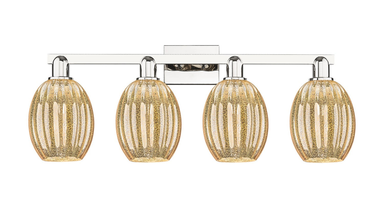 Innovations 716-4W-PN-G459-6ME Four Light Bath Vanity, Polished Nickel