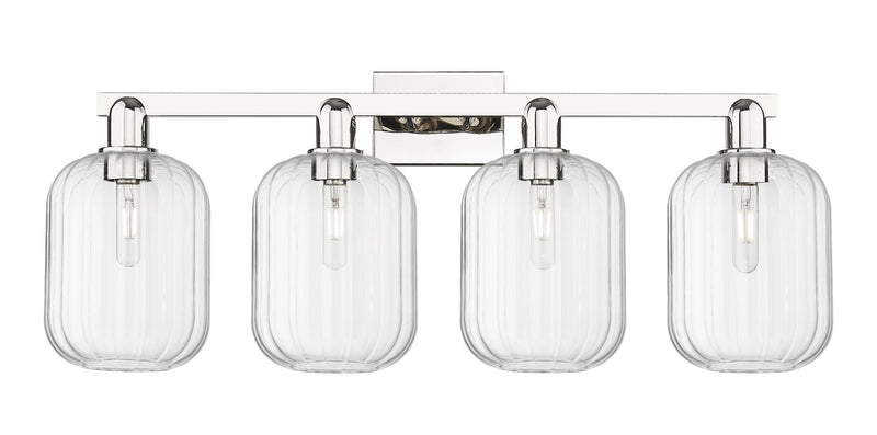 Innovations 716-4W-PN-G460-7CL Four Light Bath Vanity, Polished Nickel