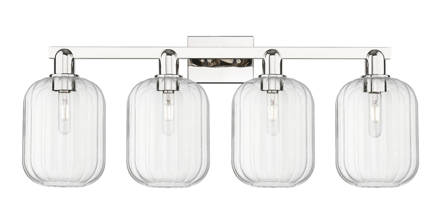 Innovations 716-4W-PN-G460-7CL Four Light Bath Vanity, Polished Nickel