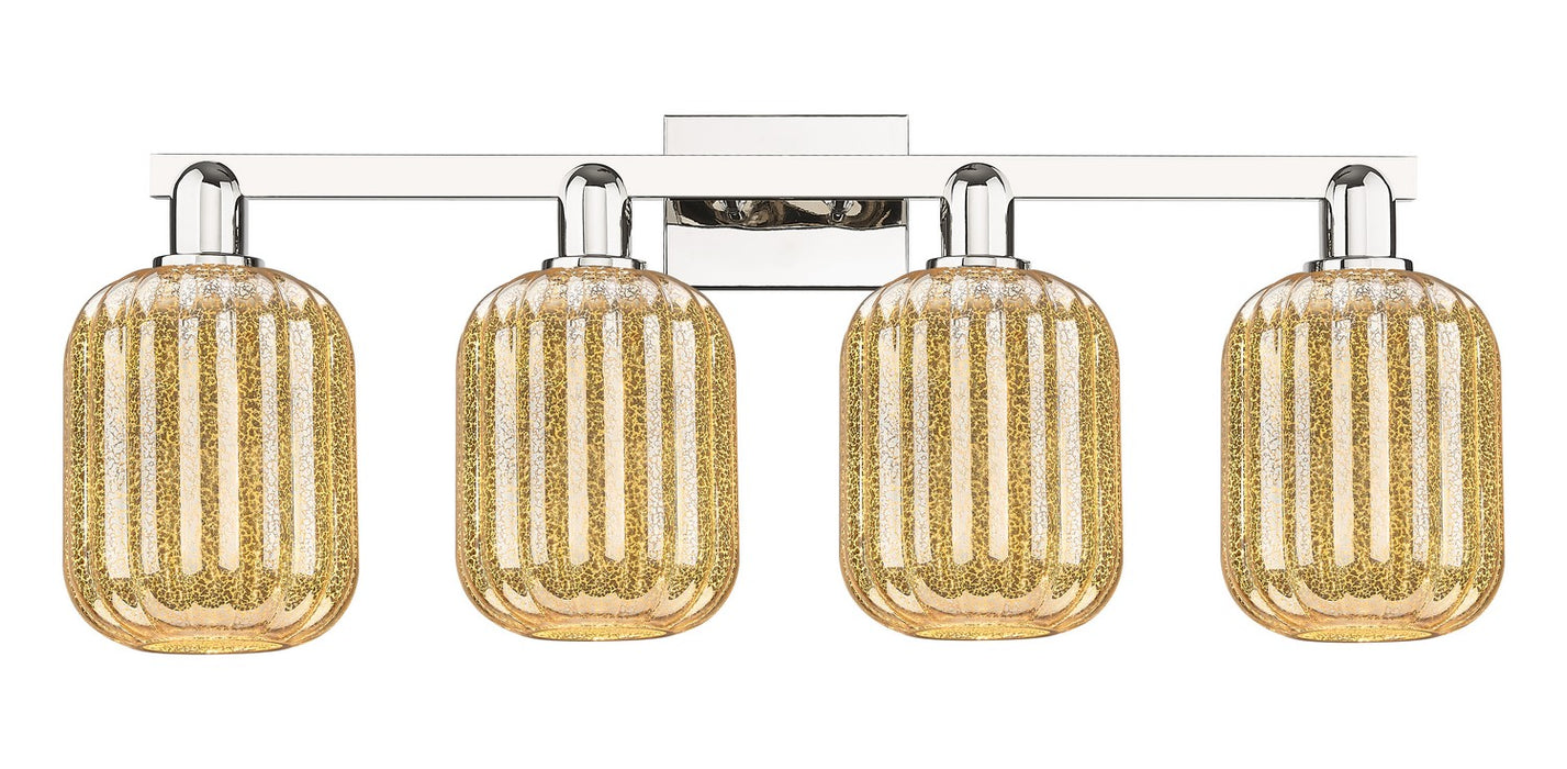 Innovations 716-4W-PN-G460-7ME Four Light Bath Vanity, Polished Nickel
