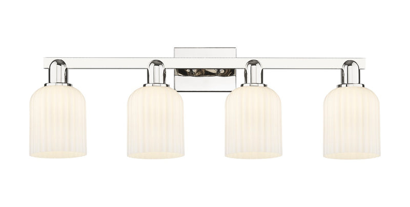 Innovations 716-4W-PN-G559-5GWH Four Light Bath Vanity, Polished Nickel