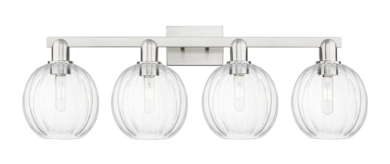 Innovations 716-4W-SN-G458-7CL Four Light Bath Vanity, Brushed Satin Nickel