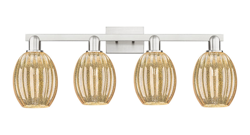 Innovations 716-4W-SN-G459-6ME Four Light Bath Vanity, Brushed Satin Nickel