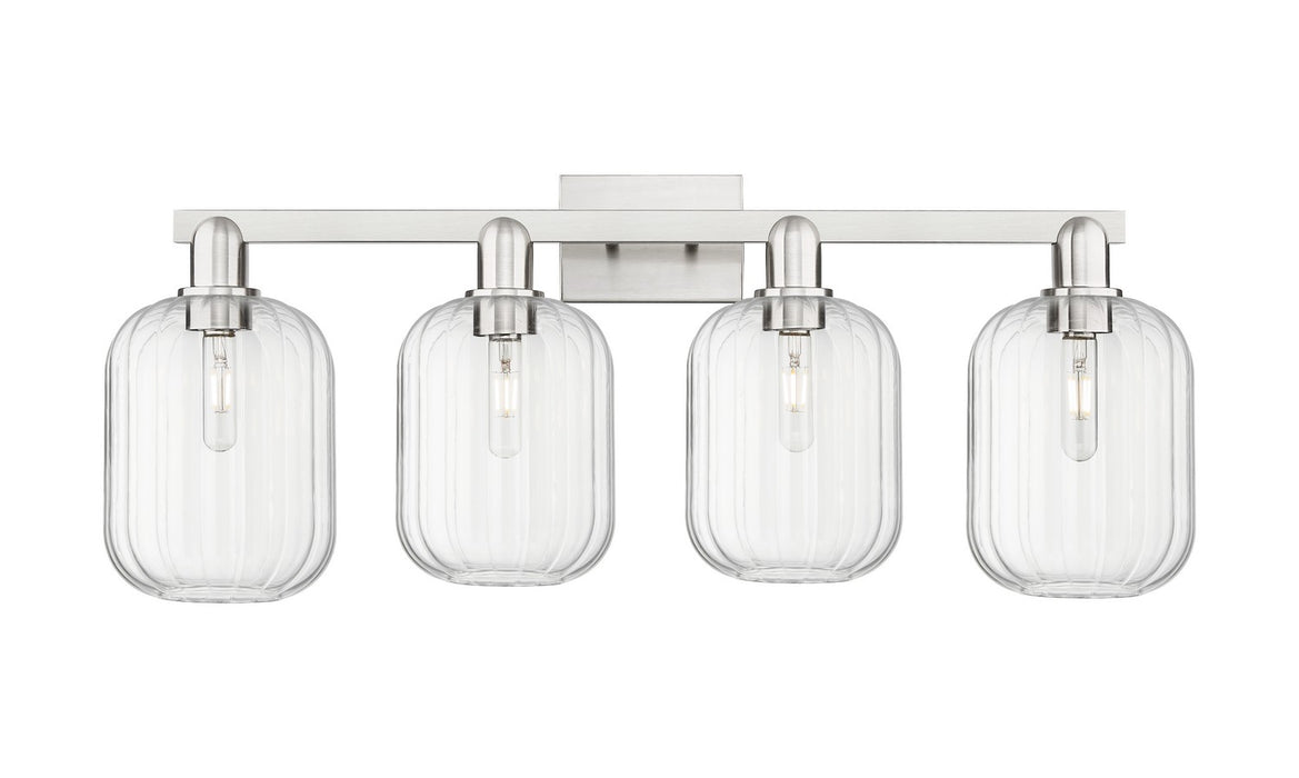 Innovations 716-4W-SN-G460-7CL Four Light Bath Vanity, Brushed Satin Nickel