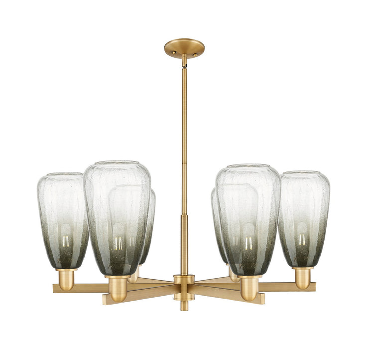 Innovations 716-6CR-BB-G480-6SL Six Light Chandelier, Brushed Brass