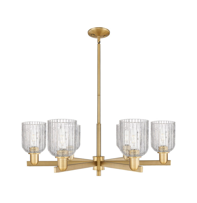 Innovations 716-6CR-BB-G559-5CL Six Light Chandelier, Brushed Brass