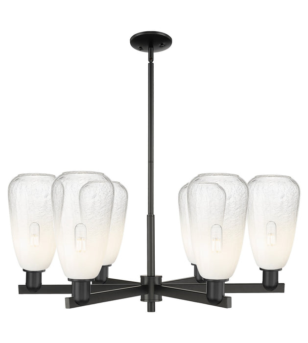 Innovations 716-6CR-BK-G480-6OP Six Light Chandelier, Matte Black