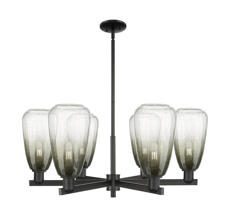 Innovations 716-6CR-BK-G480-6SL Six Light Chandelier, Matte Black
