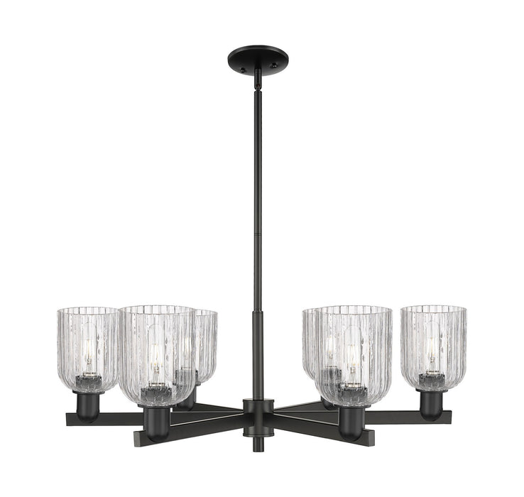 Innovations 716-6CR-BK-G559-5CL Six Light Chandelier, Matte Black