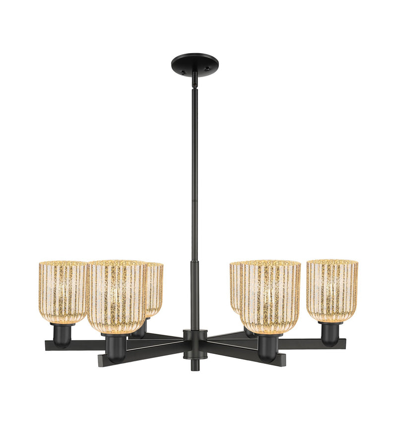 Innovations 716-6CR-BK-G559-5ME Six Light Chandelier, Matte Black