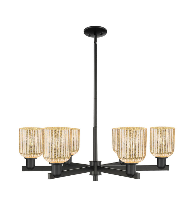 Innovations 716-6CR-BK-G559-5ME Six Light Chandelier, Matte Black