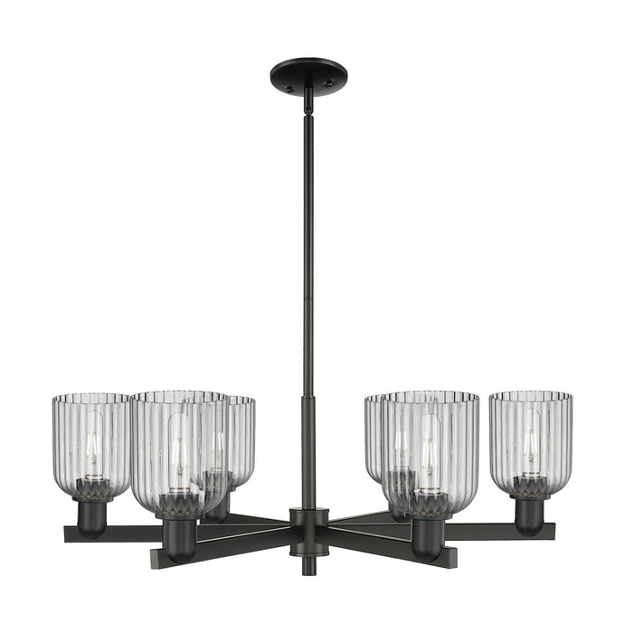 Innovations 716-6CR-BK-G559-5SM Six Light Chandelier, Matte Black