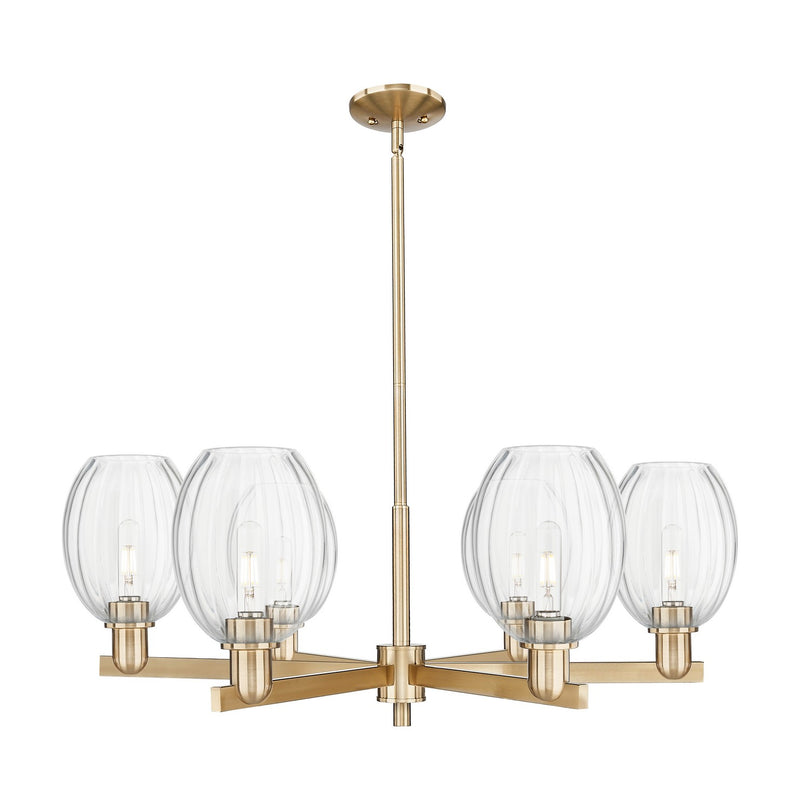 Innovations 716-6CR-CB-G459-6CL Six Light Chandelier, Champagne Bronze