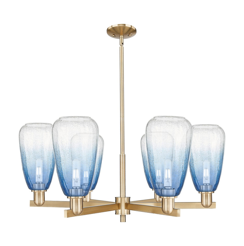 Innovations 716-6CR-CB-G480-6SB Six Light Chandelier, Champagne Bronze