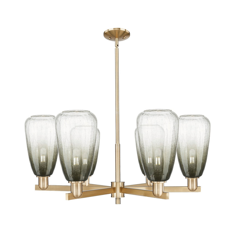 Innovations 716-6CR-CB-G480-6SL Six Light Chandelier, Champagne Bronze