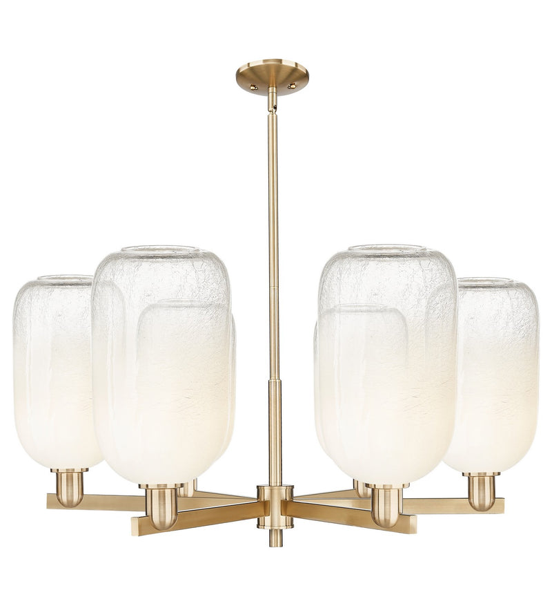 Innovations 716-6CR-CB-G482-7OP Six Light Chandelier, Champagne Bronze