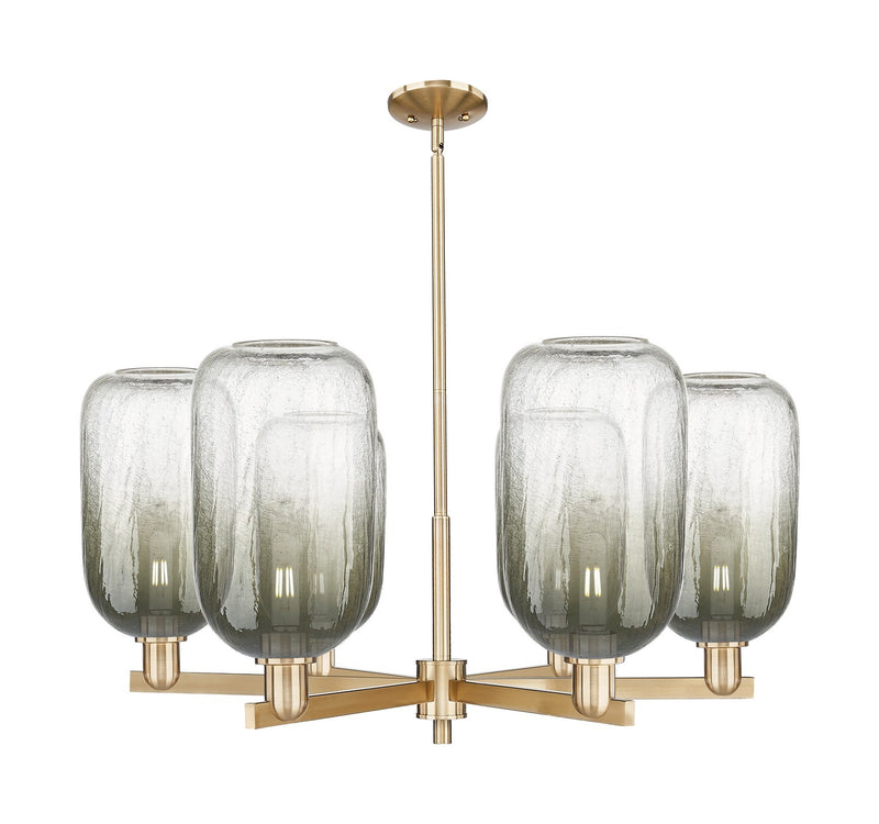 Innovations 716-6CR-CB-G482-7SL Six Light Chandelier, Champagne Bronze