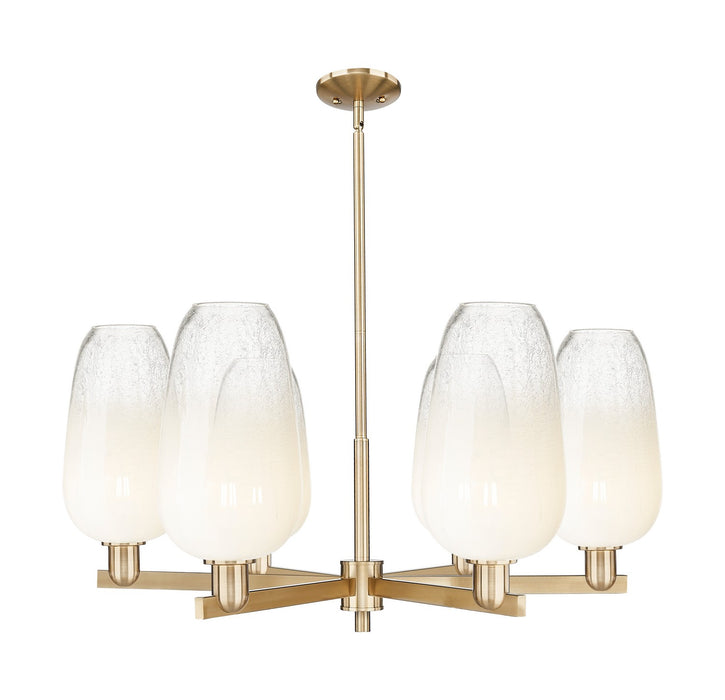 Innovations 716-6CR-CB-G484-7OP Six Light Chandelier, Champagne Bronze