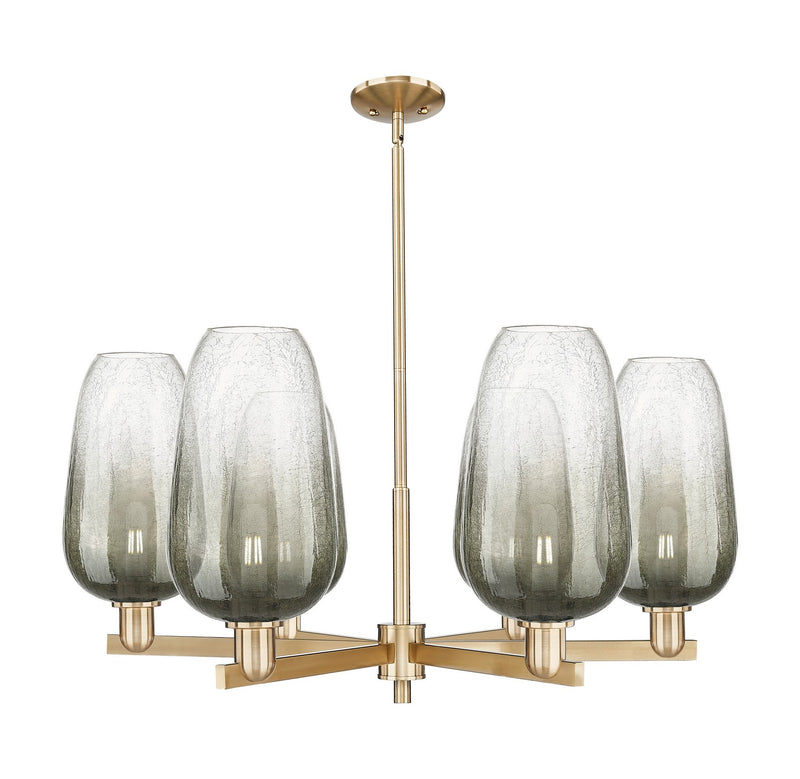 Innovations 716-6CR-CB-G484-7SL Six Light Chandelier, Champagne Bronze