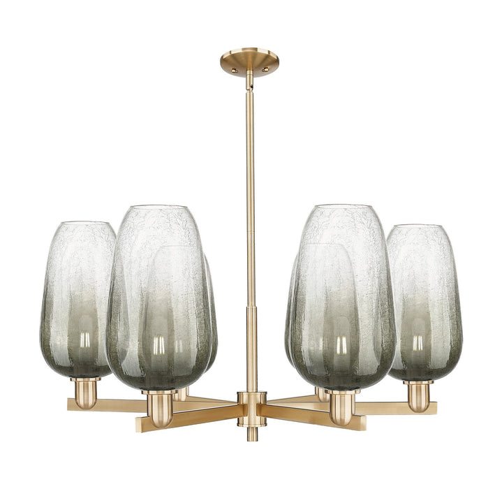 Innovations 716-6CR-CB-G484-7SL Six Light Chandelier, Champagne Bronze