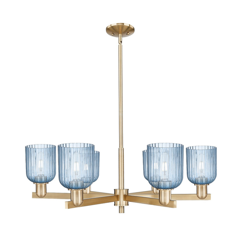 Innovations 716-6CR-CB-G559-5BL Six Light Chandelier, Champagne Bronze