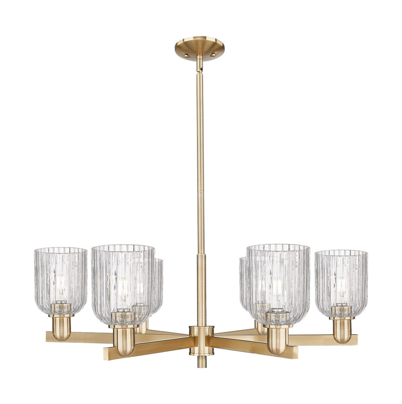 Innovations 716-6CR-CB-G559-5CL Six Light Chandelier, Champagne Bronze