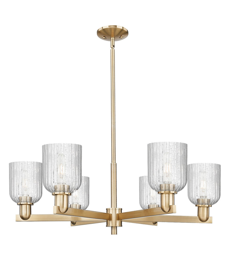 Innovations 716-6CR-CB-G559-5SDY Six Light Chandelier, Champagne Bronze