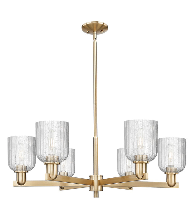 Innovations 716-6CR-CB-G559-5SDY Six Light Chandelier, Champagne Bronze