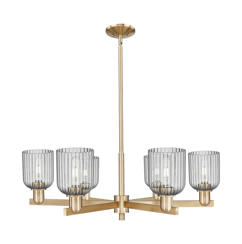 Innovations 716-6CR-CB-G559-5SM Six Light Chandelier, Champagne Bronze