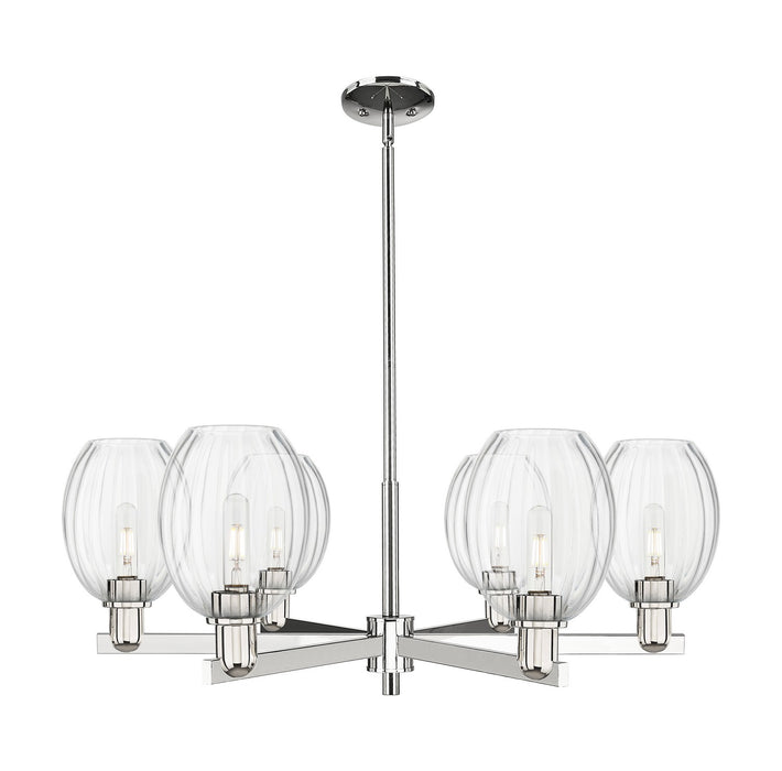 Innovations 716-6CR-PN-G459-6CL Six Light Chandelier, Polished Nickel
