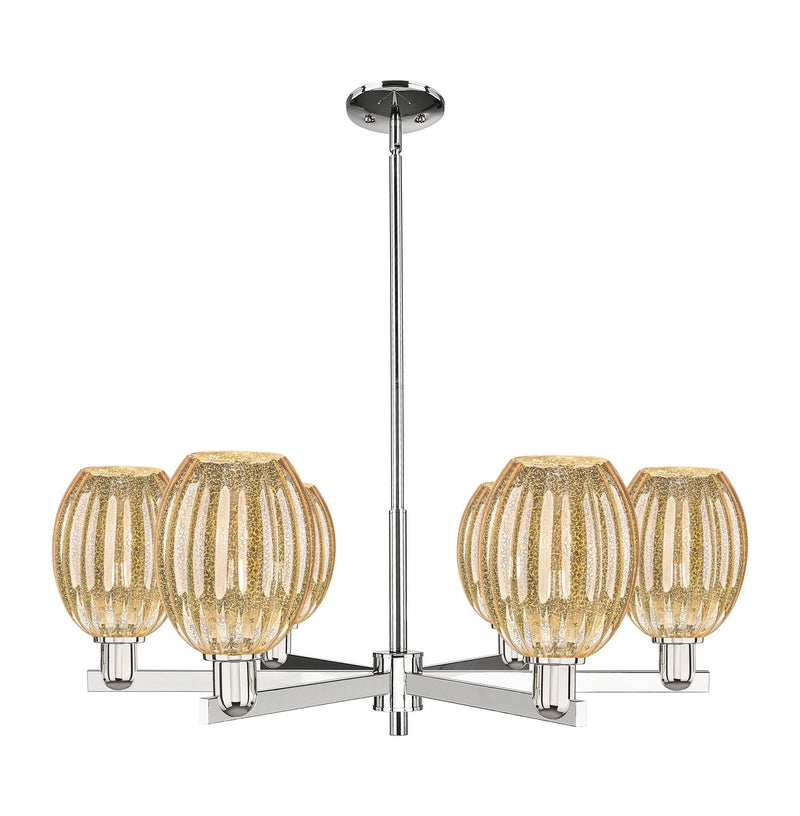 Innovations 716-6CR-PN-G459-6ME Six Light Chandelier, Polished Nickel