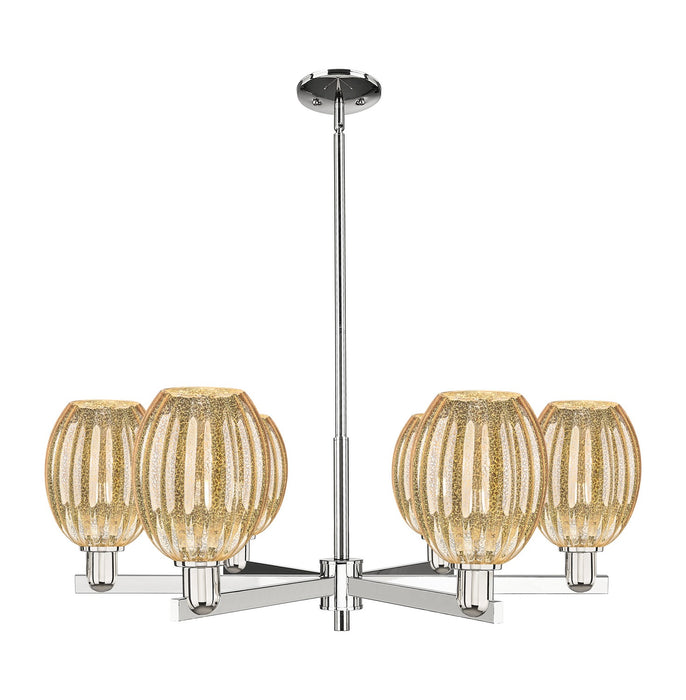Innovations 716-6CR-PN-G459-6ME Six Light Chandelier, Polished Nickel