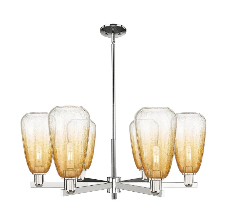 Innovations 716-6CR-PN-G480-6AM Six Light Chandelier, Polished Nickel
