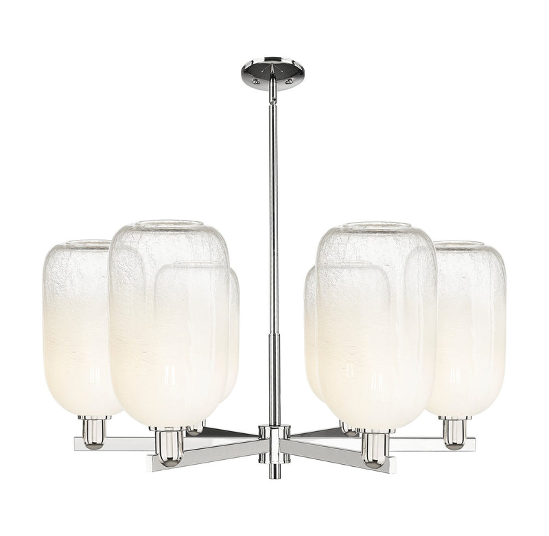 Innovations 716-6CR-PN-G482-7OP Six Light Chandelier, Polished Nickel