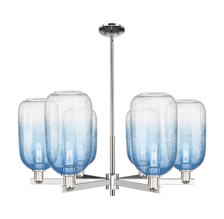 Innovations 716-6CR-PN-G482-7SB Six Light Chandelier, Polished Nickel