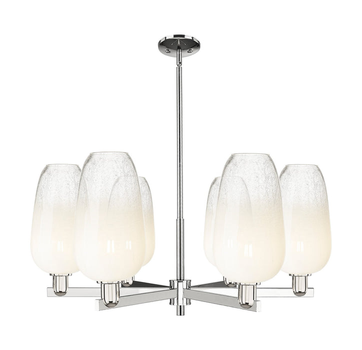 Innovations 716-6CR-PN-G484-7OP Six Light Chandelier, Polished Nickel