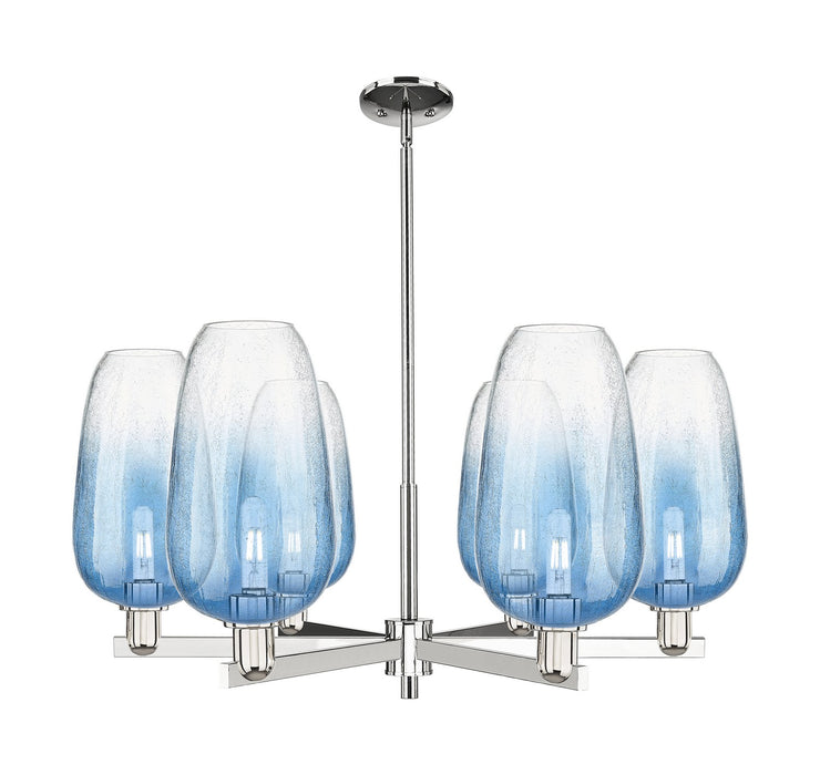 Innovations 716-6CR-PN-G484-7SB Six Light Chandelier, Polished Nickel