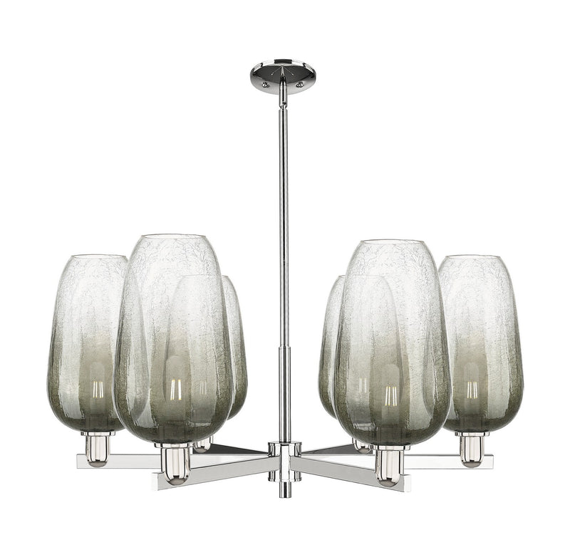 Innovations 716-6CR-PN-G484-7SL Six Light Chandelier, Polished Nickel