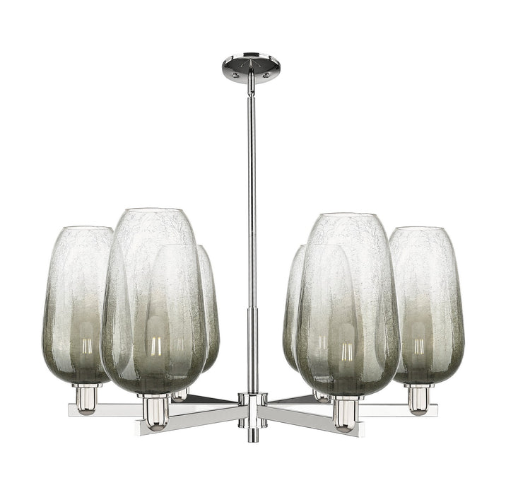 Innovations 716-6CR-PN-G484-7SL Six Light Chandelier, Polished Nickel