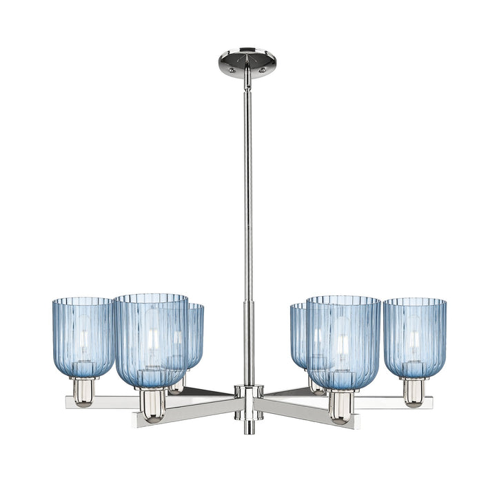 Innovations 716-6CR-PN-G559-5BL Six Light Chandelier, Polished Nickel